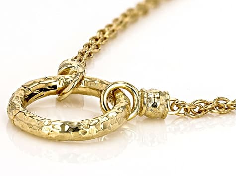 18K Yellow Gold Over Sterling Silver 3mm Rope Chain 22" Necklace