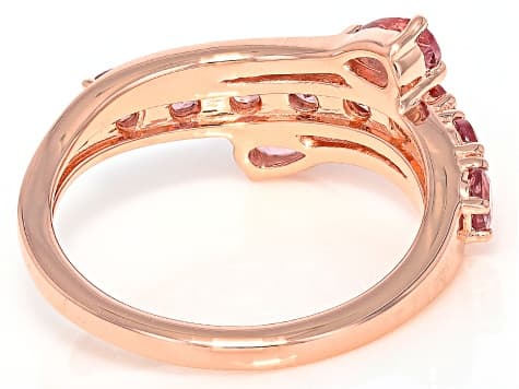 Color Shift Garnet 18k Rose Gold Over Sterling Silver Ring 1.39ctw