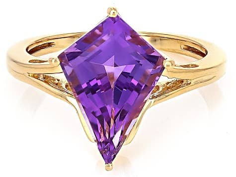 Canela Amethyst 18k Yellow Gold Over Sterling Silver Ring 2.65ct