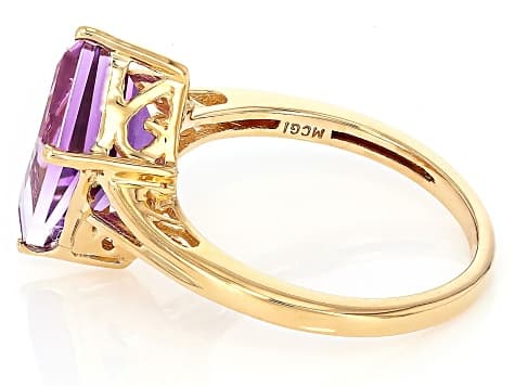 Canela Amethyst 18k Yellow Gold Over Sterling Silver Ring 2.65ct