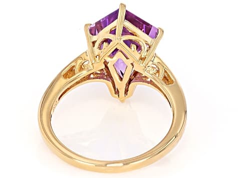Canela Amethyst 18k Yellow Gold Over Sterling Silver Ring 2.65ct
