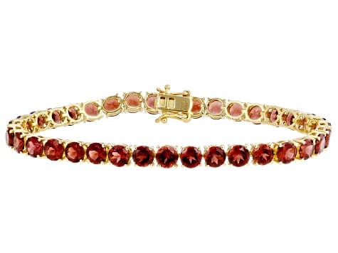 Garnet 18k Yellow Gold Over Sterling Silver Bracelet 26.10ctw