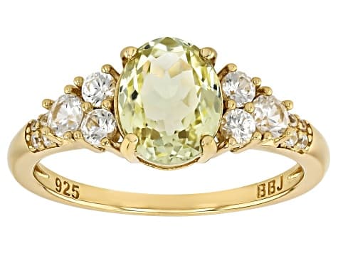 Sillimanite 18k Yellow Gold Over Sterling Silver Ring 2.36ctw
