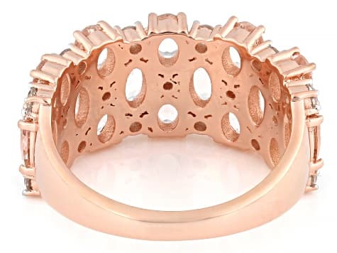 Peach Morganite 18k Rose Gold Over Sterling Silver Ring 2.45ctw