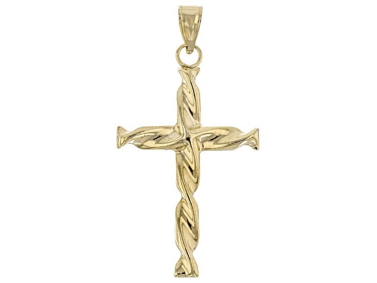 10K Gold Filled Twisted Cross Pendant