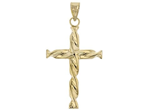 10K Gold Filled Twisted Cross Pendant