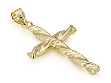 10K Gold Filled Twisted Cross Pendant