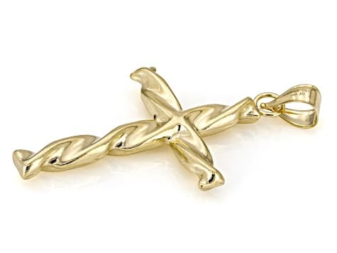 10K Gold Filled Twisted Cross Pendant