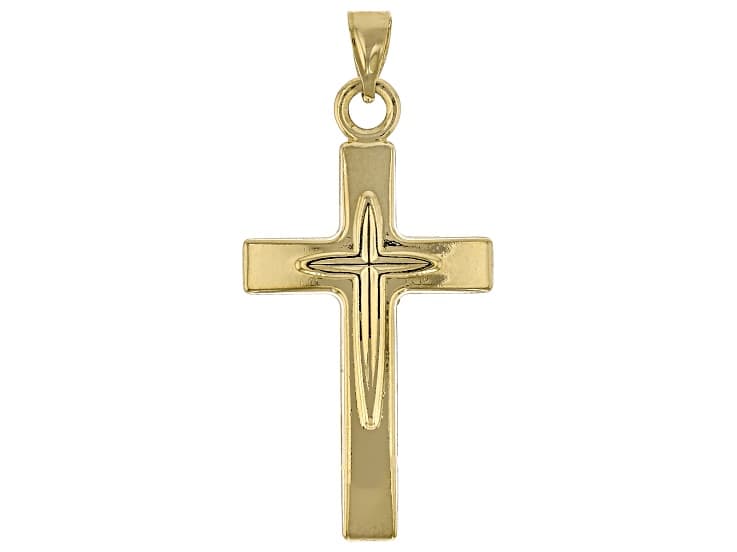 10K Gold Filled Polished Cross Pendant