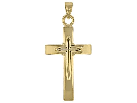 10K Gold Filled Polished Cross Pendant