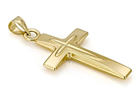 10K Gold Filled Polished Cross Pendant