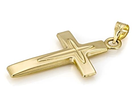 10K Gold Filled Polished Cross Pendant