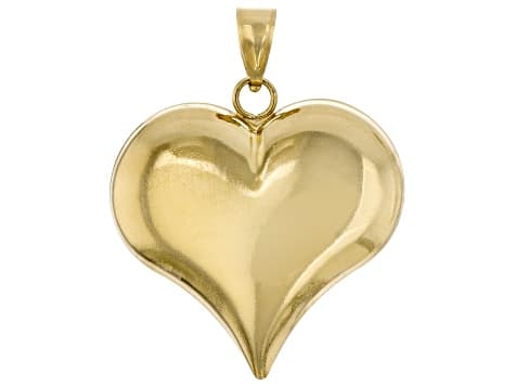 10K Gold Filled Polished Puff Heart Pendant