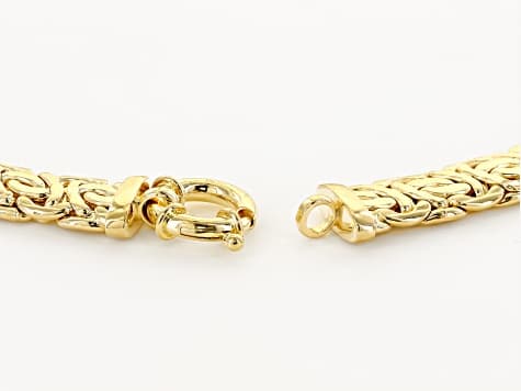 18k Yellow Gold Over Bronze Byzantine Necklace 20 inch