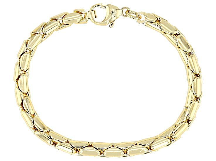 18k Yellow Gold Over Bronze Cardano Link Bracelet