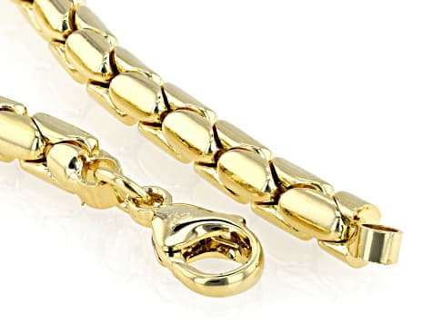 18k Yellow Gold Over Bronze Cardano Link Bracelet