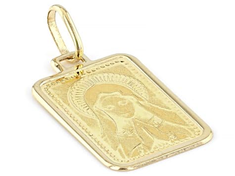 14k Yellow Gold "Praying Grace" Tag Pendant