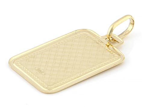 14k Yellow Gold "Praying Grace" Tag Pendant