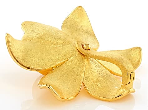 Golden Cultured South Sea Pearl 18 Yellow Gold Over Sterling Silver Enhancer