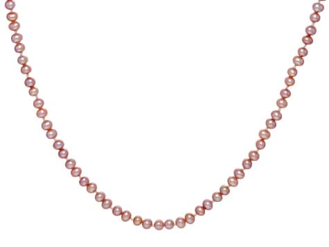 Lavender Cultured Freshwater Bitsy Pearl 14k Yellow Gold 18 Inch Strand Necklace
