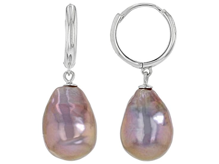 Genusis™ Lavender Cultured Freshwater Pearl Sterling Silver Earrings