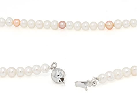 Genusis™ Multi-Color Cultured Freshwater Bitsy Pearl Rhodium Over Silver 18 Inch Strand Necklace