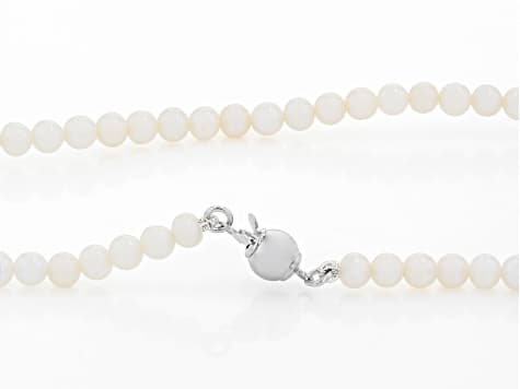 Genusis™ White Cultured Freshwater Pearl Rhodium Over Sterling Silver 18 Inch Strand Necklace