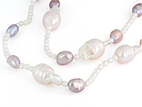 Genusis™ Multi-Color Cultured Freshwater Pearl 36 Inch Strand Necklace