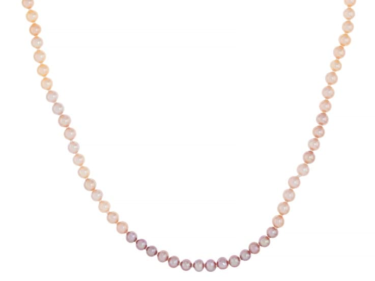 Genusis™ Multi-Color Cultured Freshwater Pearl Rhodium Over Sterling Silver 18 Inch Strand Necklace