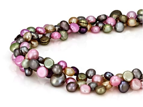 Multi Color Cultured Freshwater Pearl 32 Inch Necklace