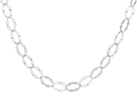 Sterling Silver 6mm Oval Mirror Link