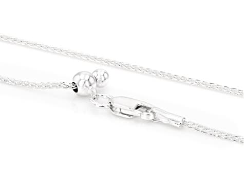 Sterling Silver 1mm Adjustable Wheat 24 Inch Chain Set Of 2