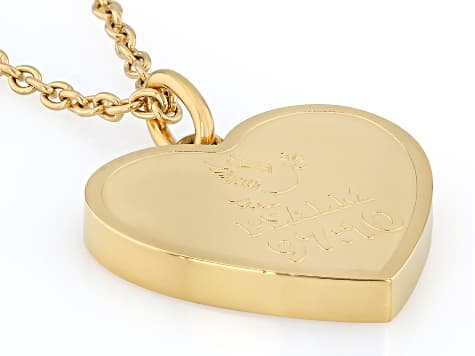 14K Yellow Gold Over Stainless Steel Bible Verse Pendant with Chain Set of 4