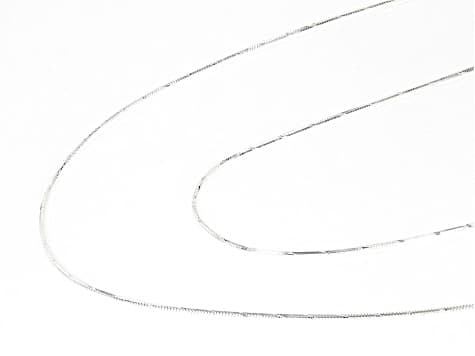 Sterling Silver Set Of 2 20 And 24 Inch Snake Chains With Diamond-Cut Stations