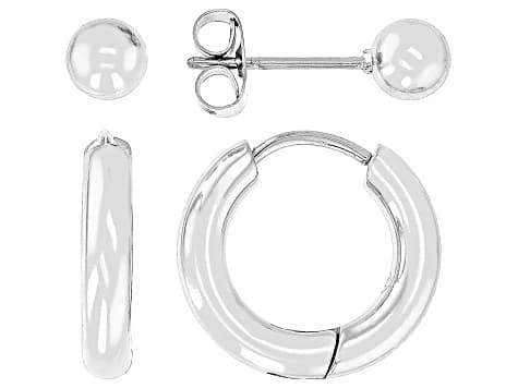 Stainless Steel Earring Set of 2