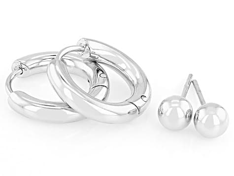 Stainless Steel Earring Set of 2