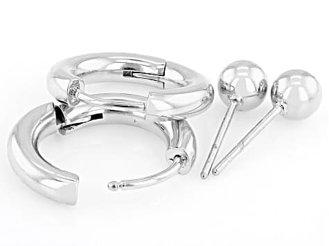 Stainless Steel Earring Set of 2
