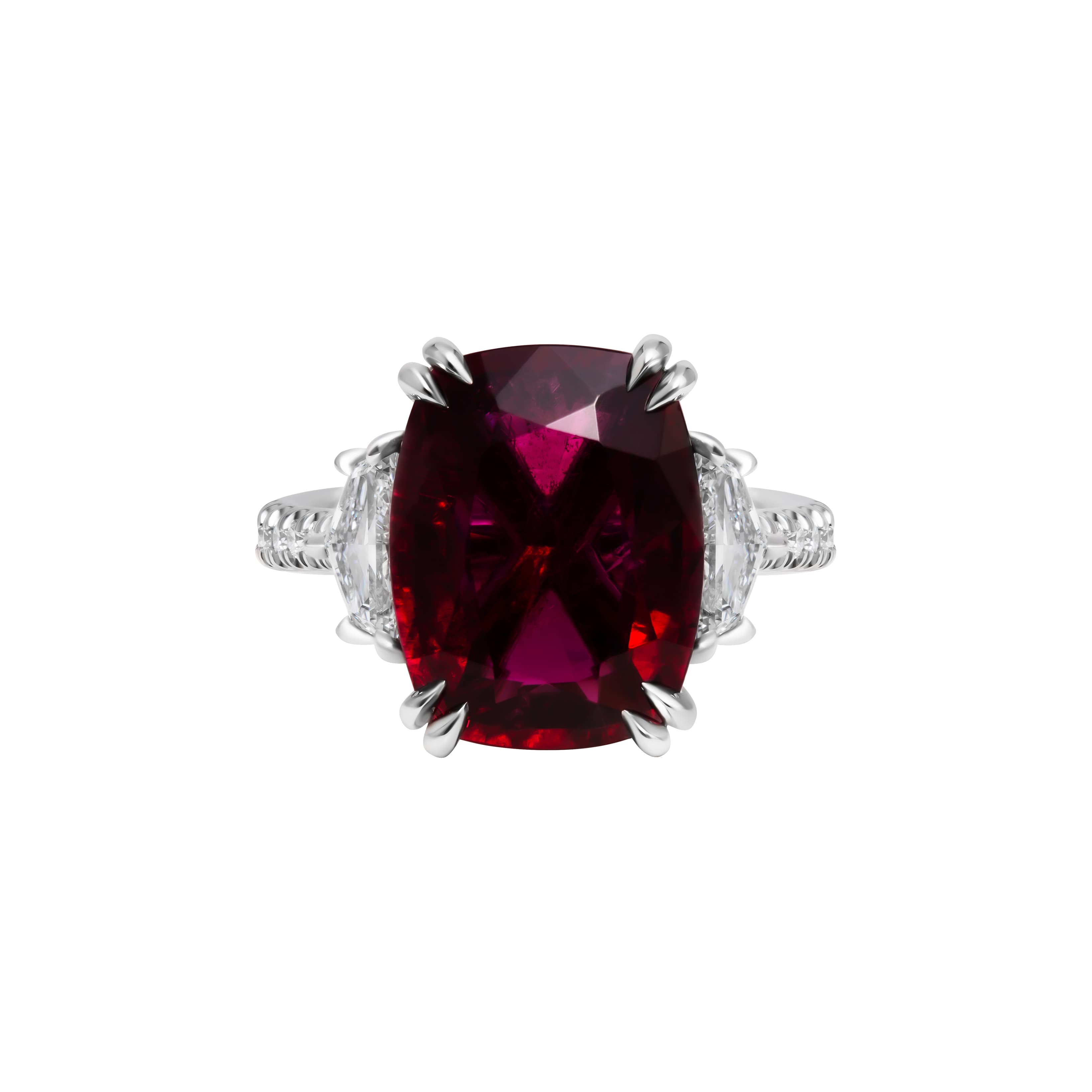 Platinum, 5.30ct Tourmaline and Diamond Ring