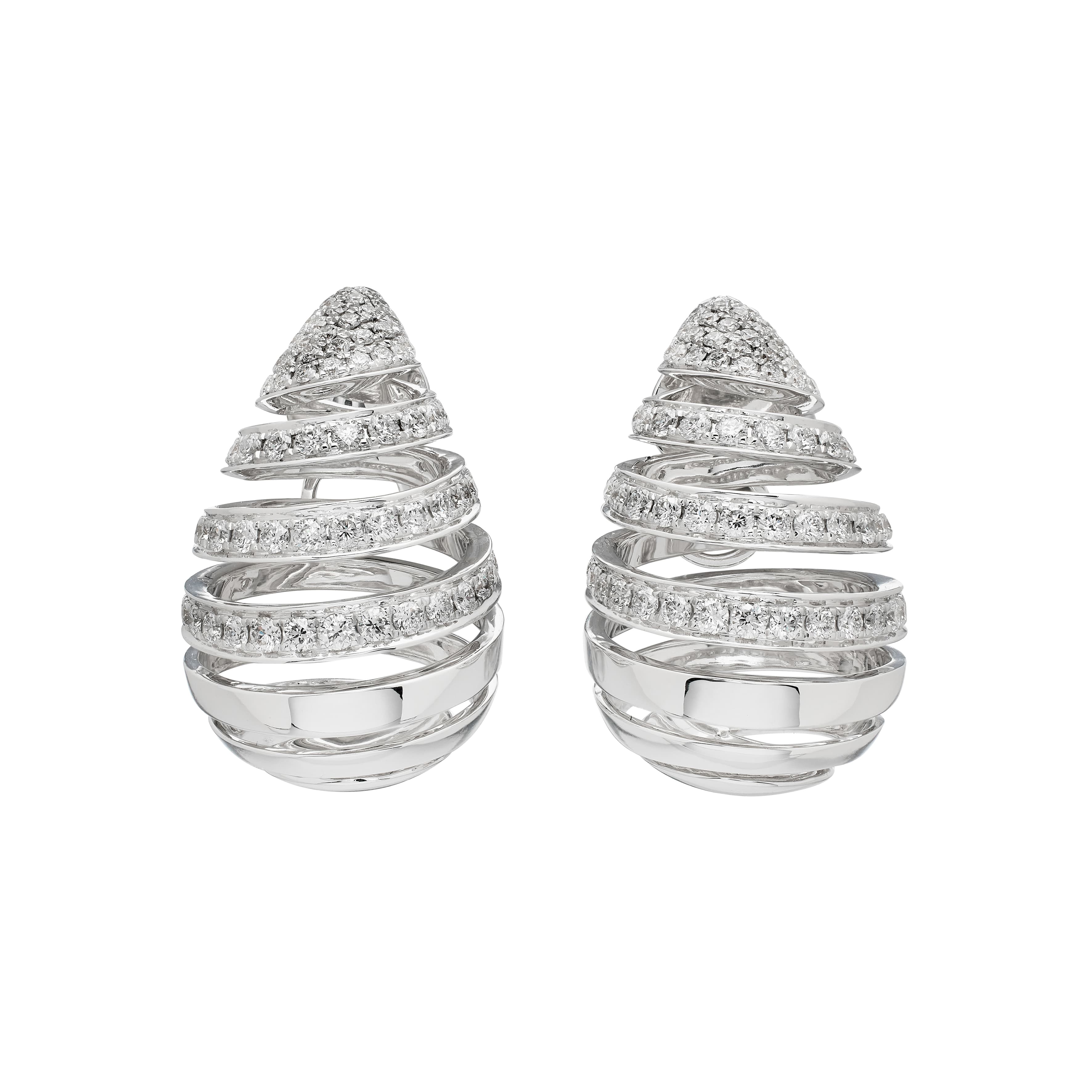 White Gold and Diamond Earrings