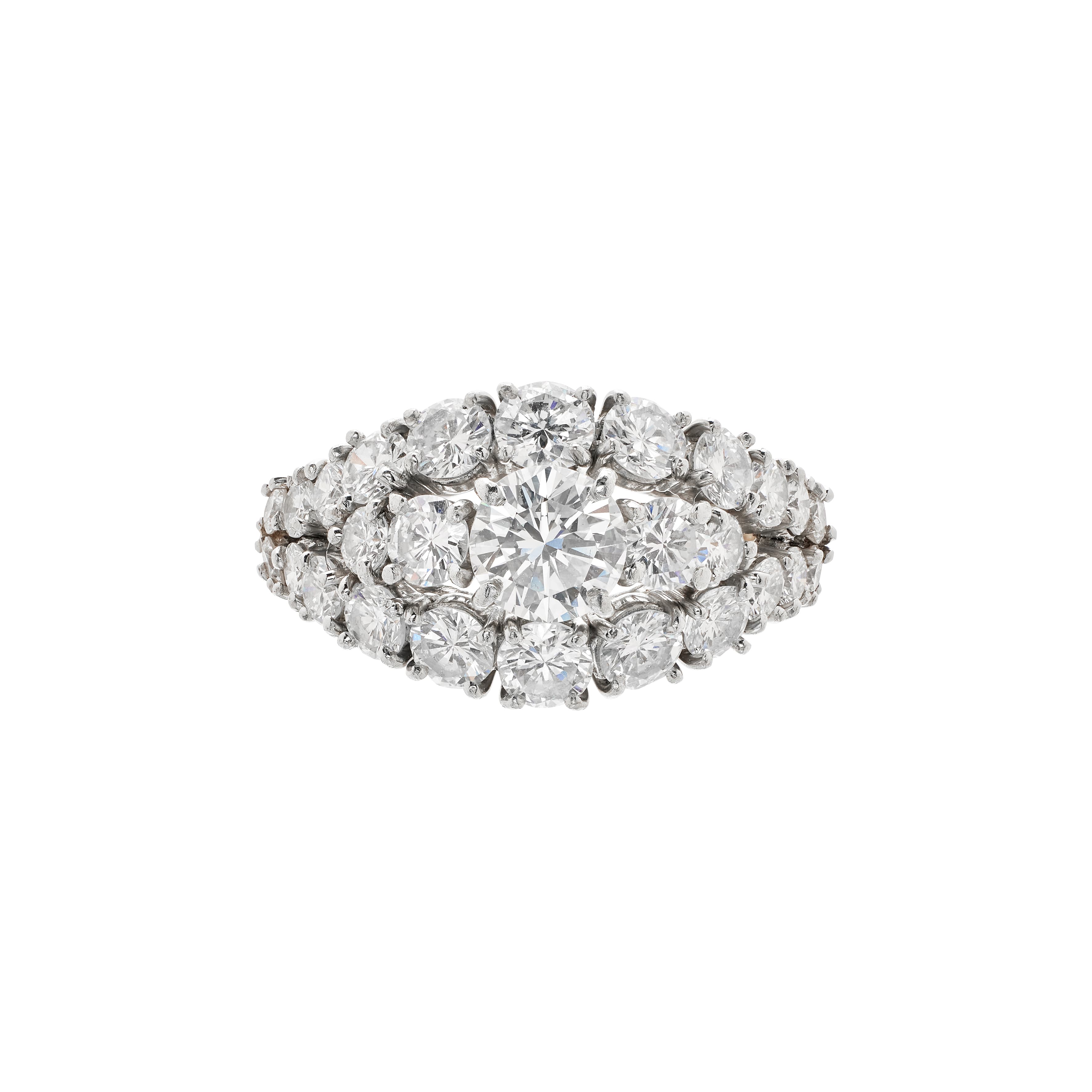 Vintage Platinum, Gold and Diamond Ring