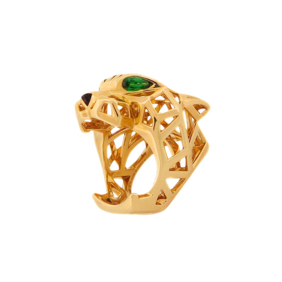 Gold, Tsavorite and Onyx Panthère de Cartier Ring 