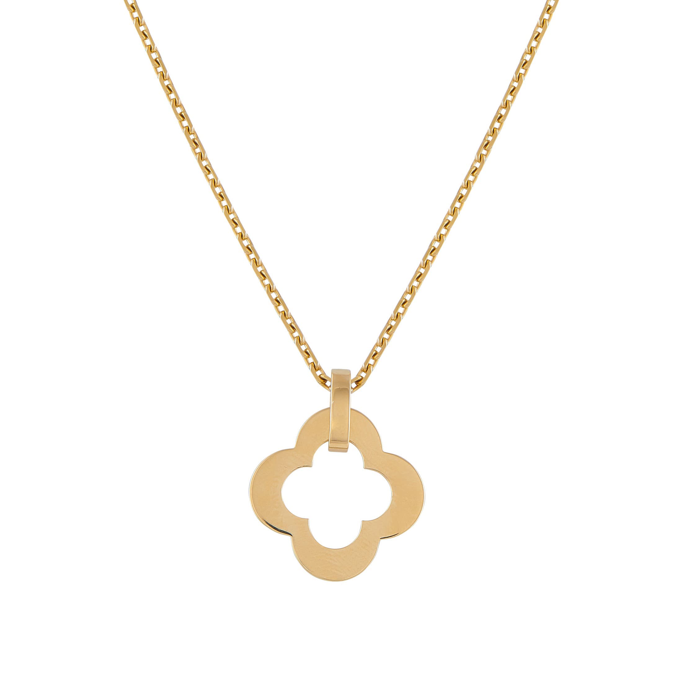 Gold Byzantine Alhambra Pendant Necklace