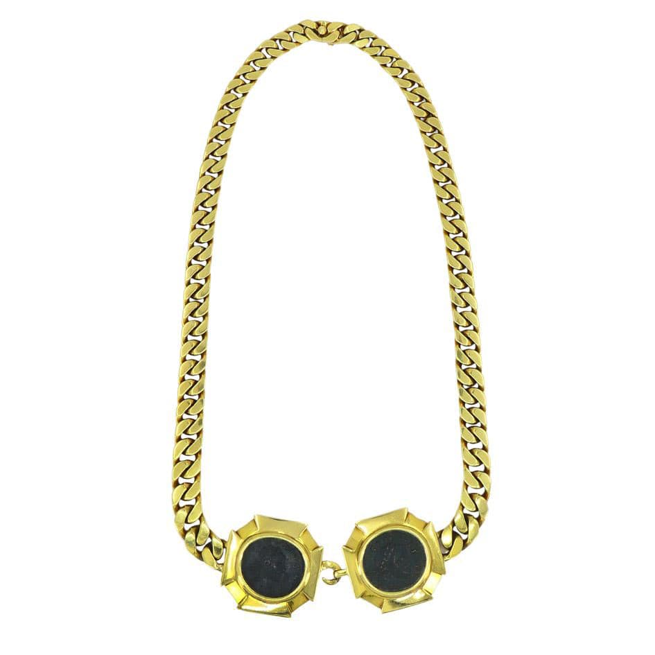 Vintage Gold and Ancient Coin Monete Necklace 