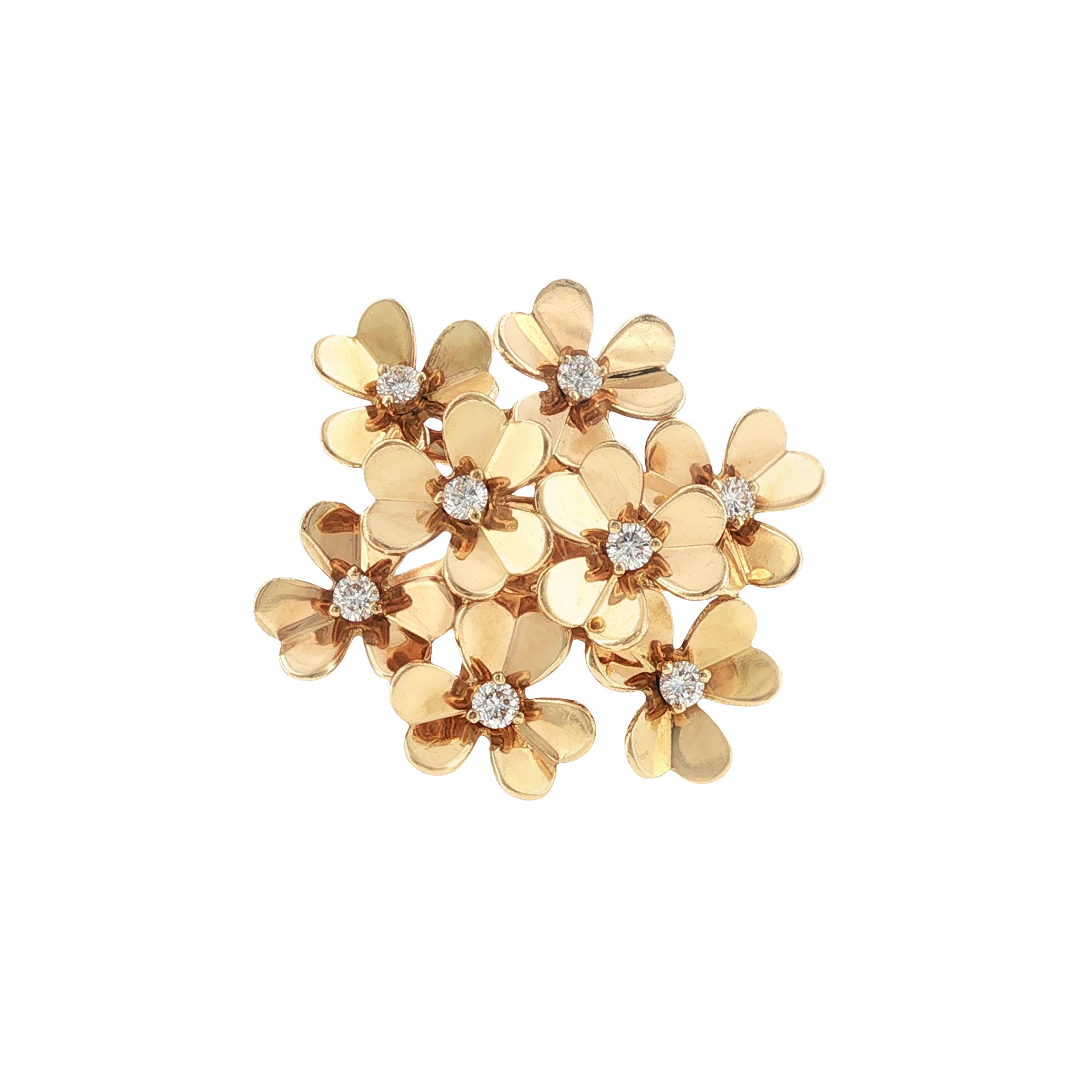 Rose Gold and Diamond 8 Flower Frivole Ring