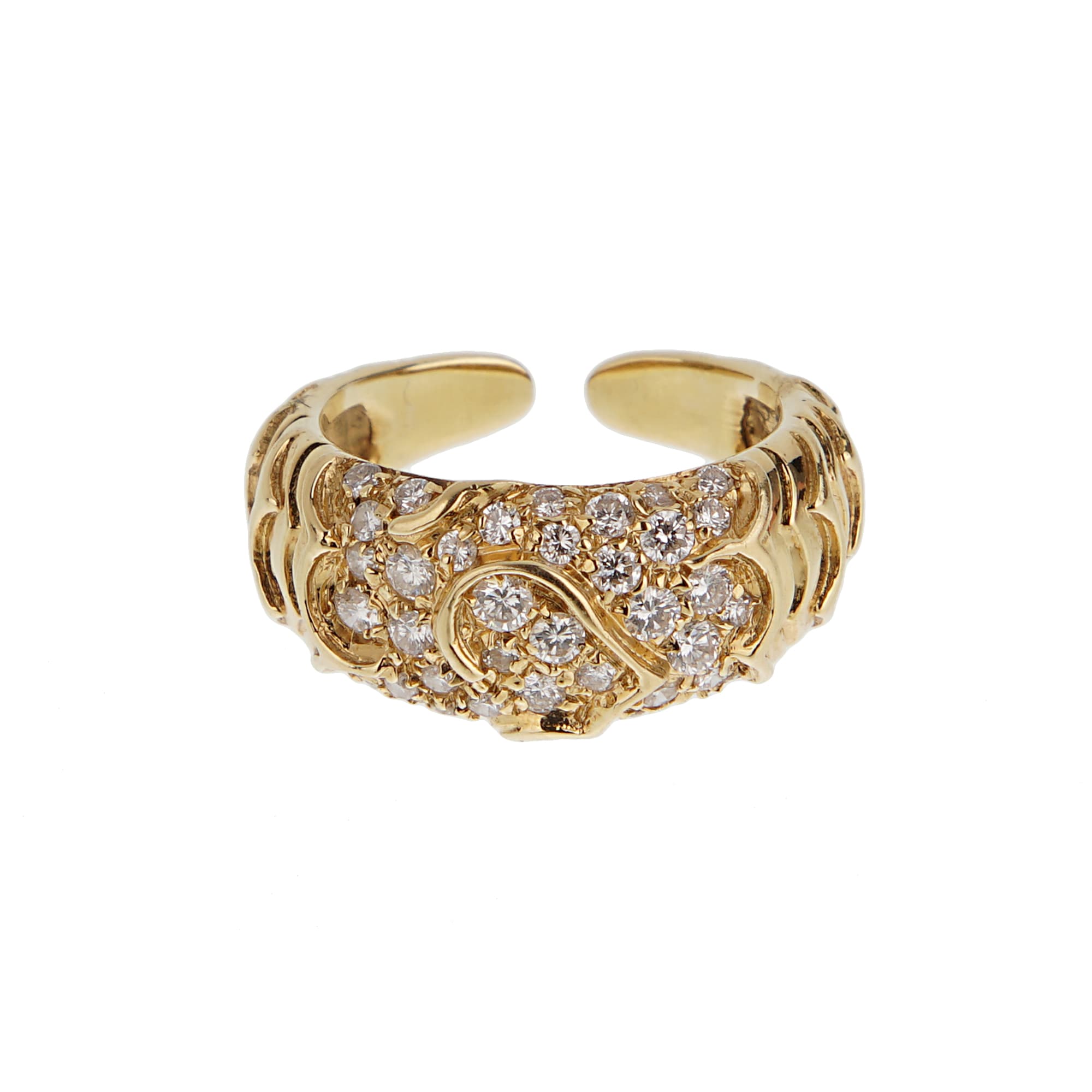 Gold and Diamond Onda Ring