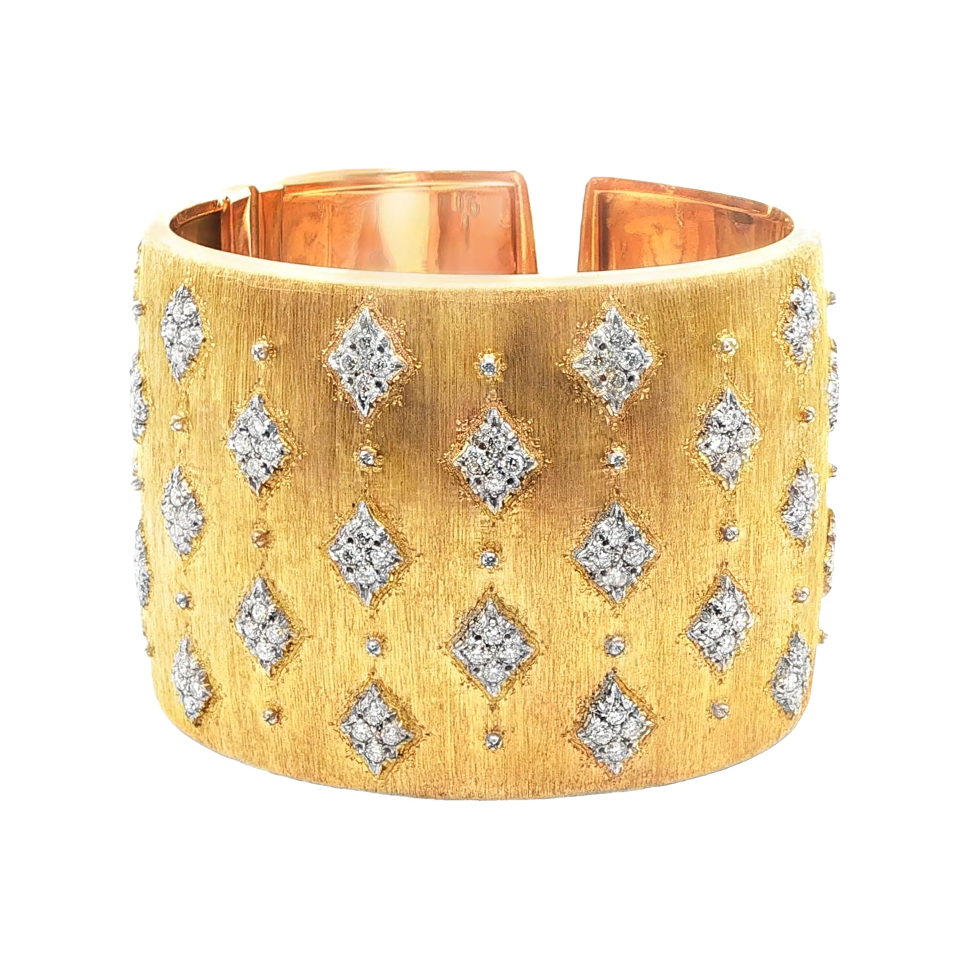 Vintage Gold and Diamond Cuff Bracelet