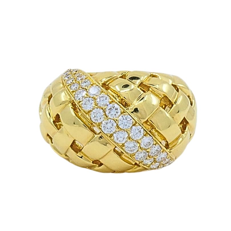 Gold and Diamond Vannerie Ring