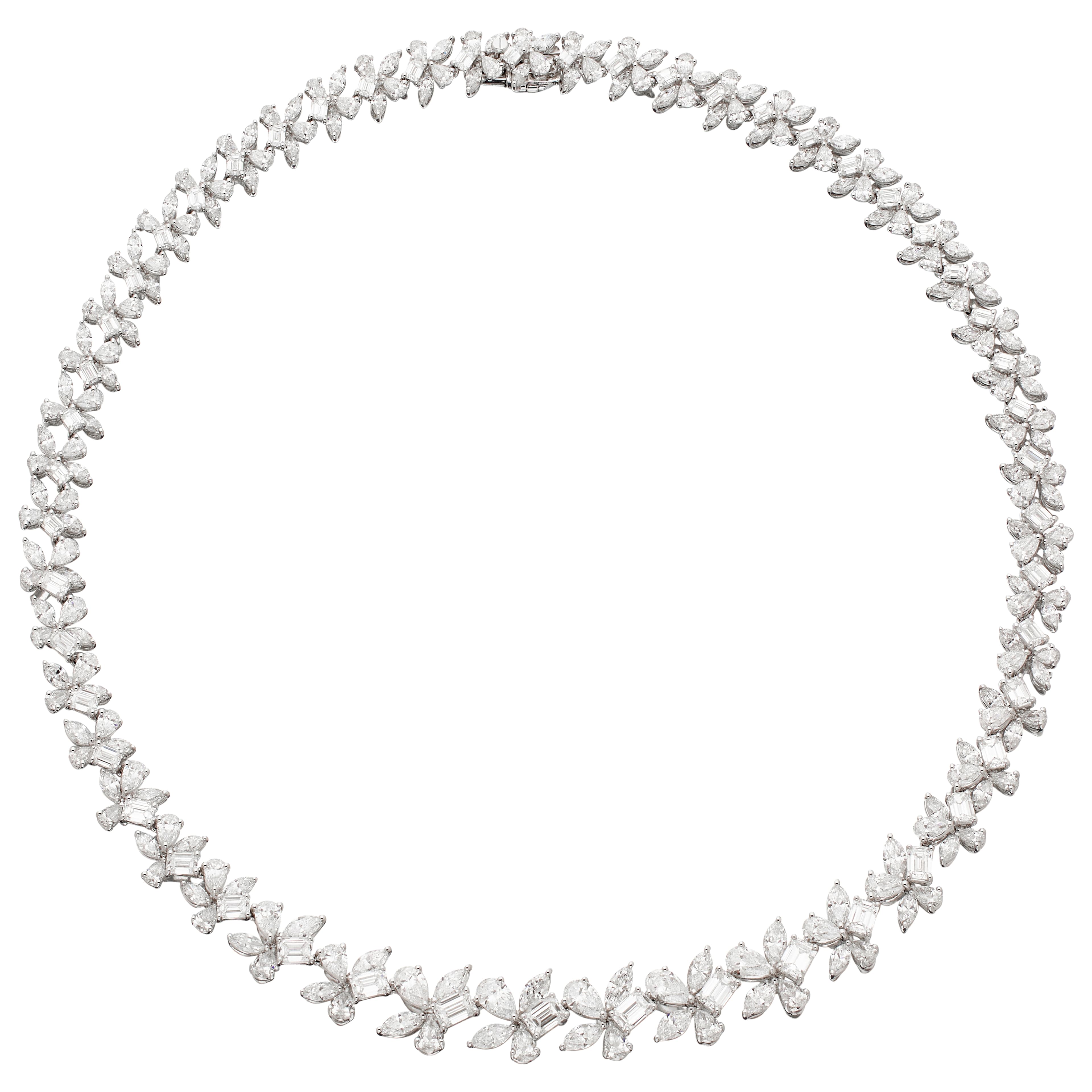 White Gold and 32.30ctw Diamond Collar Necklace