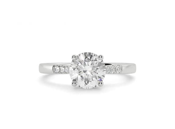 Thea diamond band round cut Diamond 18k white gold