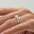 Valencia trilogy round cut Diamond 18k white gold